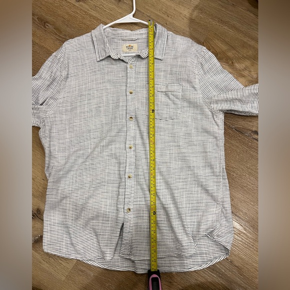 Marine Layer Mens Stretch Selvage Long Sleeve Shirt Casual Striped Large Button - Picture 6 of 7